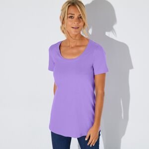 Blancheporte Jednobarevné tričko s kulatým výstřihem, eco-friendly lila 50