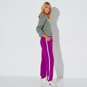 Blancheporte Sportovní kalhoty, dvoubarevné purpurová/bílá 42/44