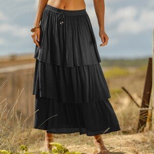 Blancheporte Jednobarevná dlouhá sukně černá 52