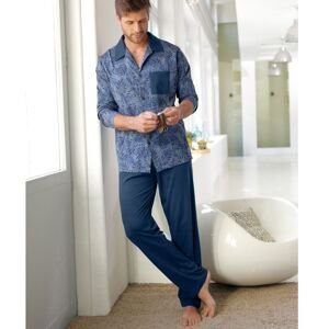 Blancheporte Pyžamo s kalhotami a dlouhými rukávy námořnická modrá 107/116 (XL)
