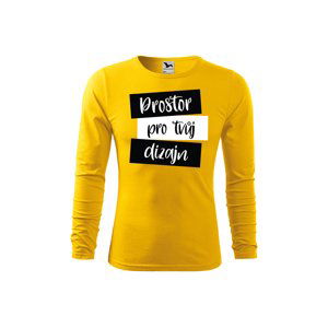 MMO Pánské tričko s dlouhým rukávem s vlastním potiskem Barva: Žlutá, Velikost: 2XL