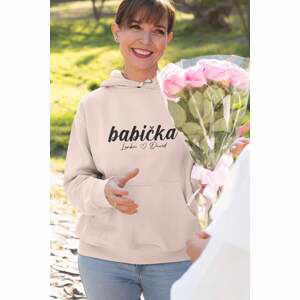 MMO Dámská mikina Babička se jmény dětí Barva: Soft rose, Velikost: 2XL