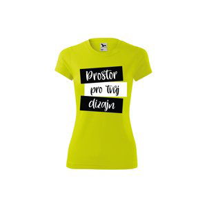 MMO Dámské sportovní tričko s vlastním potiskem Barva: Neonově žlutá, Velikost: M