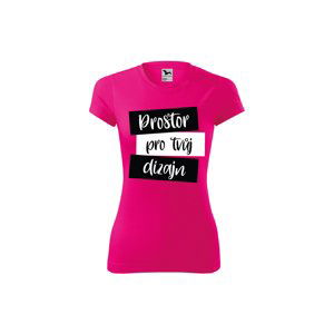 MMO Dámské sportovní tričko s vlastním potiskem Barva: Neonově růžová, Velikost: XS