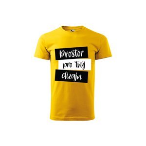 MMO Pánske tričko s vlastním potiskem Barva: Žlutá, Velikost: 4XL