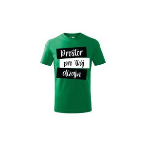 MMO Dětské tričko s vlastním potiskem (krátký rukáv) Barva: Trávová zelená, Velikost: 146