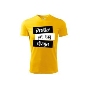 MMO Pánské sportovní tričko s vlastním potiskem Barva: Žlutá, Velikost: 2XL
