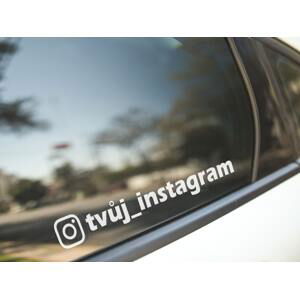 MMO Nálepka na auto Tvůj instagram Barva: Stříbrná, Veľkosť: Šířka 30cm