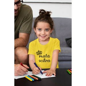 MMO Dětské tričko Malá sestra Barva: Žlutá, Velikost: 110