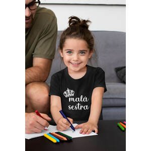 MMO Dětské tričko Malá sestra Barva: Černá, Velikost: 122