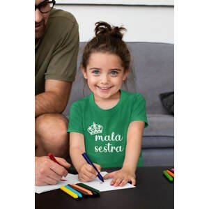 MMO Dětské tričko Malá sestra Barva: Trávová zelená, Velikost: 134