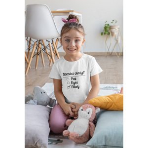 MMO Dívčí tričko Domácí úkoly Barva: Bíla, Velikost: 134