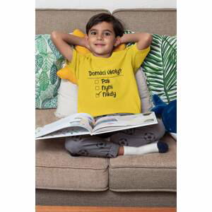 MMO Chlapecké tričko Domácí úkoly Barva: Žlutá, Velikost: 134