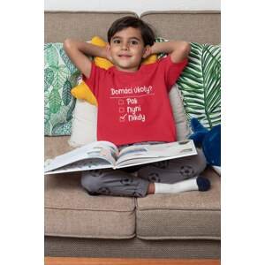 MMO Chlapecké tričko Domácí úkoly Barva: Červená, Velikost: 122