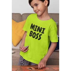 MMO Chlapecké tričko Mini boss Barva: Limetková, Velikost: 110