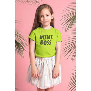 MMO Dívčí tričko Mini boss Barva: Limetková, Velikost: 110