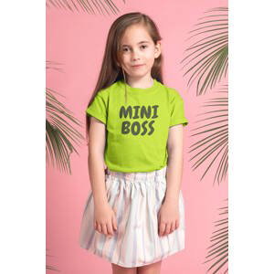 MMO Dívčí tričko Mini boss Barva: Limetková, Velikost: 134