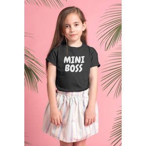 MMO Dívčí tričko Mini boss Barva: Černá, Velikost: 122