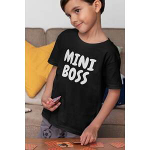 MMO Chlapecké tričko Mini boss Barva: Černá, Velikost: 134