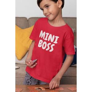 MMO Chlapecké tričko Mini boss Barva: Červená, Velikost: 110