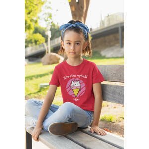 MMO Dívčí tričko Zmrzlina vyřeší vše Barva: Červená, Velikost: 122