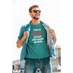 MMO Pánské tričko Trvalo mi 35 let Barva: Smaragdově zelená, Velikost: XL