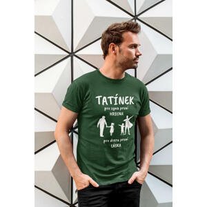MMO Pánské tričko Tatínek Barva: Láhvově zelená, Velikost: XL