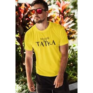 MMO Pánské tričko Nejlepší taťka Barva: Žlutá, Velikost: XL