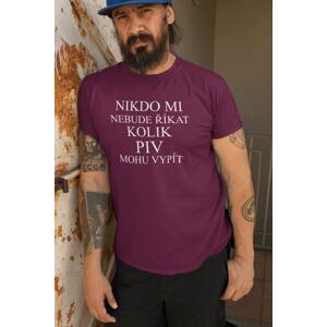 MMO Pánské tričko Kolik piv mohu vypít Barva: Fuchsiová, Velikost: 2XL