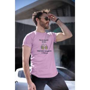 MMO Pánské tričko Piji jen dvakrát za rok Barva: Ružová, Velikost: L