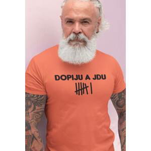 MMO Pánské tričko Dopiju a jdu Barva: Korálová, Velikost: XS