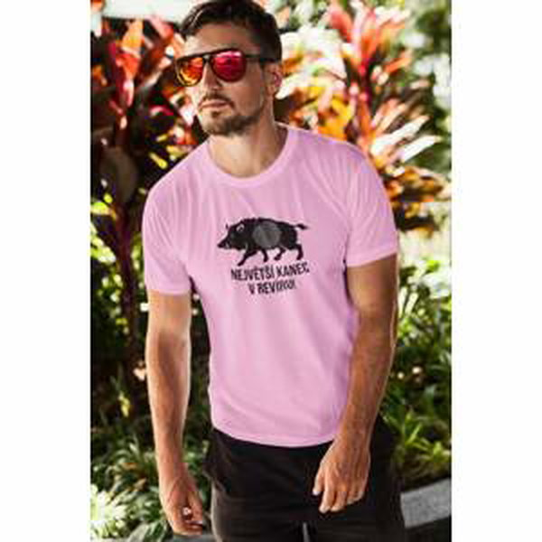 MMO Pánské tričko Největší kanec Barva: Ružová, Velikost: L