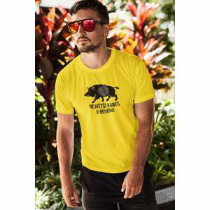 MMO Pánské tričko Největší kanec Barva: Žlutá, Velikost: M