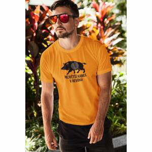 MMO Pánské tričko Největší kanec Barva: Mandarínková oranžová, Velikost: XL