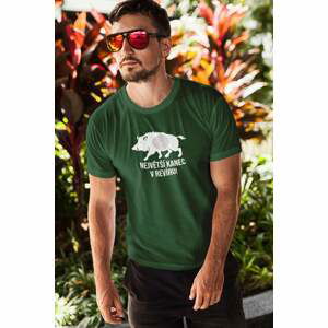 MMO Pánské tričko Největší kanec Barva: Láhvově zelená, Velikost: XS