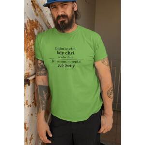 MMO Pánské tričko Můžu všechno Barva: Hrášková zelená, Velikost: XS