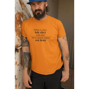 MMO Pánské tričko Můžu všechno Barva: Mandarínková oranžová, Velikost: S