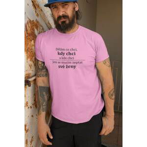 MMO Pánské tričko Můžu všechno Barva: Ružová, Velikost: 4XL