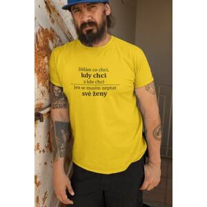 MMO Pánské tričko Můžu všechno Barva: Žlutá, Velikost: S