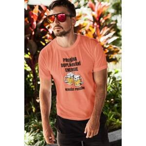 MMO Pánské tričko Doplňování energie Barva: Korálová, Velikost: XS