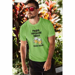 MMO Pánské tričko Doplňování energie Barva: Hrášková zelená, Velikost: M