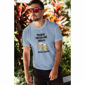MMO Pánské tričko Doplňování energie Barva: Nebeská modrá, Velikost: XS