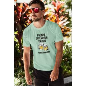 MMO Pánské tričko Doplňování energie Barva: Mätová, Velikost: XL