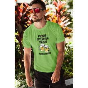 MMO Pánské tričko Doplňování energie Barva: Hrášková zelená, Velikost: XL
