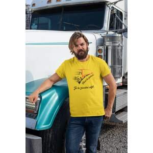MMO Pánské tričko Kamionista Barva: Žlutá, Velikost: 2XL