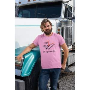 MMO Pánské tričko Kamionista Barva: Ružová, Velikost: S