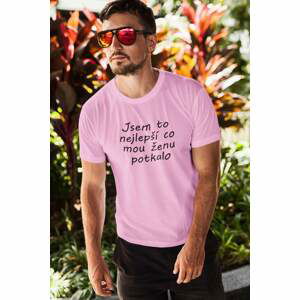 MMO Pánské tričko Jsem to nejlepší co mou ženu potkalo Barva: Ružová, Velikost: XS