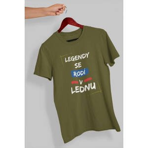 MMO Pánske tričko Legendy se rodí v lednu Barva: Khaki, Velikost: 2XL