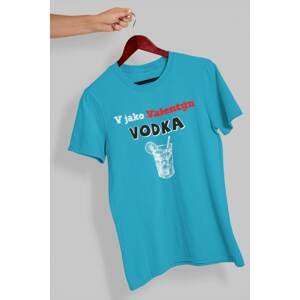 MMO Pánské tričko V jako Vodka Barva: Tyrkysová, Velikost: XS