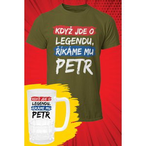 MMO Pánské tričko Petr - SET Barva: Khaki, Velikost: XS